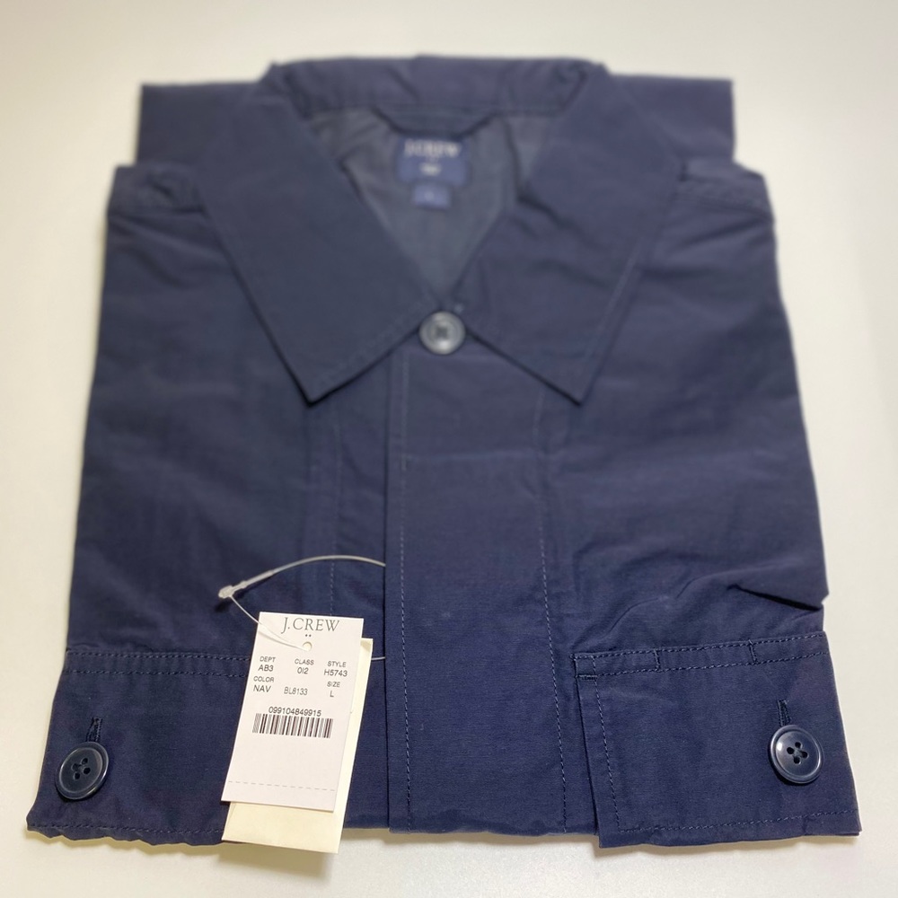 J.Crew Factory Men's Navy Utility Jacket Large